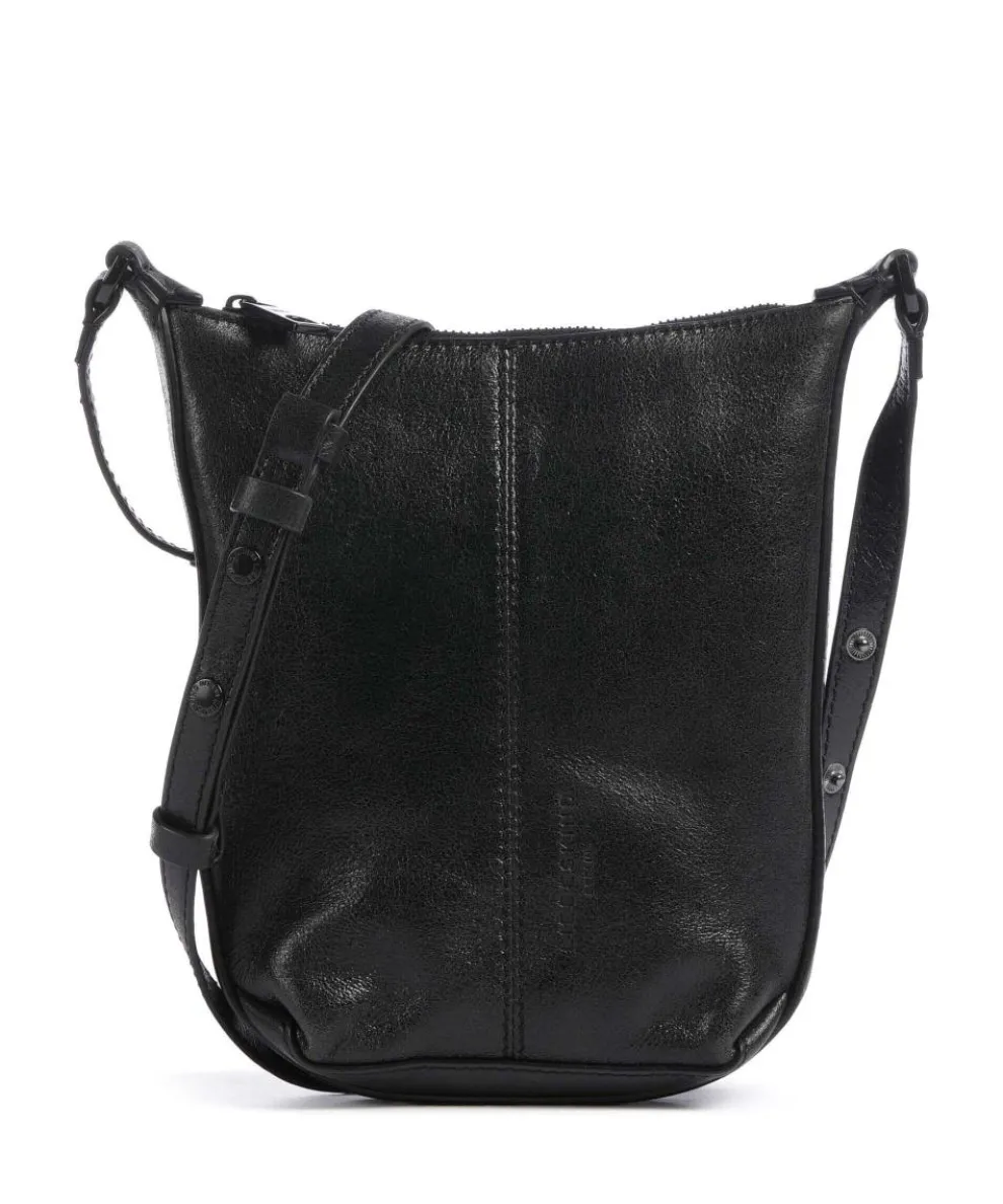 Paris 4 Lamb SF Verna XS Umhängetasche fein genarbtes Leder schwarz