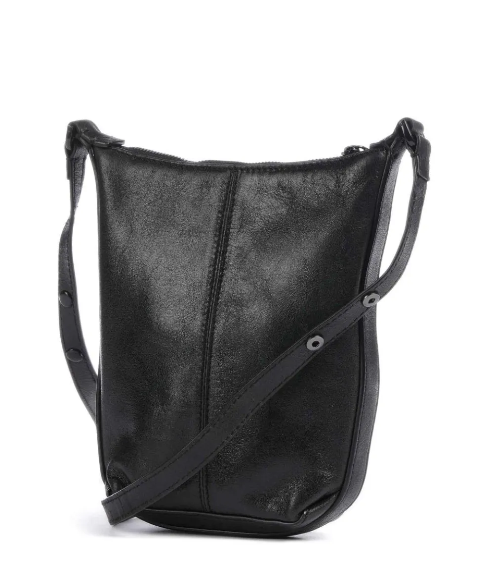 Paris 4 Lamb SF Verna XS Umhängetasche fein genarbtes Leder schwarz