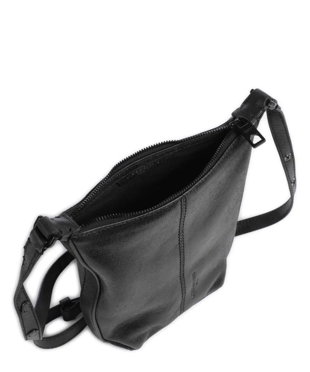 Paris 4 Lamb SF Verna XS Umhängetasche fein genarbtes Leder schwarz