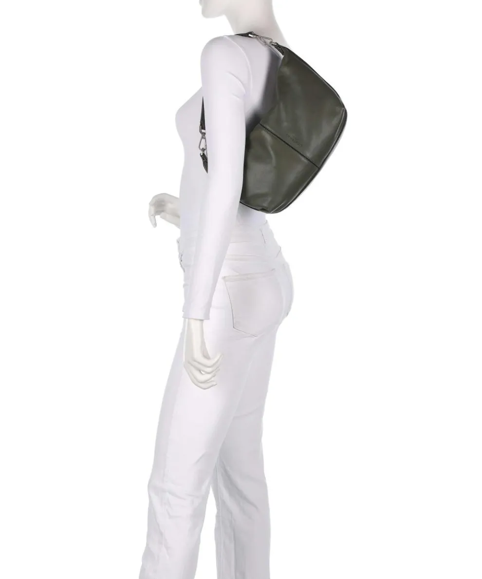 Paris Sheep Natural Schultertasche Schafsleder dunkelgrün