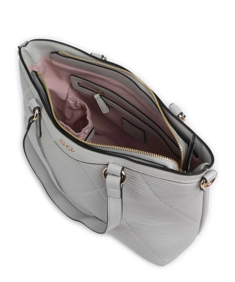 Paris Shopper Lederimitat hellgrau