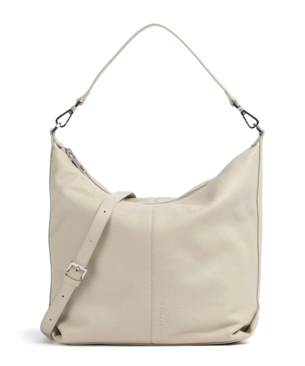 Paris Small Pebble M Beuteltasche genarbtes Rindsleder creme