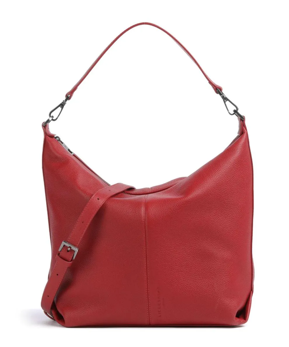 Paris Small Pebble M Beuteltasche genarbtes Rindsleder dunkelrot