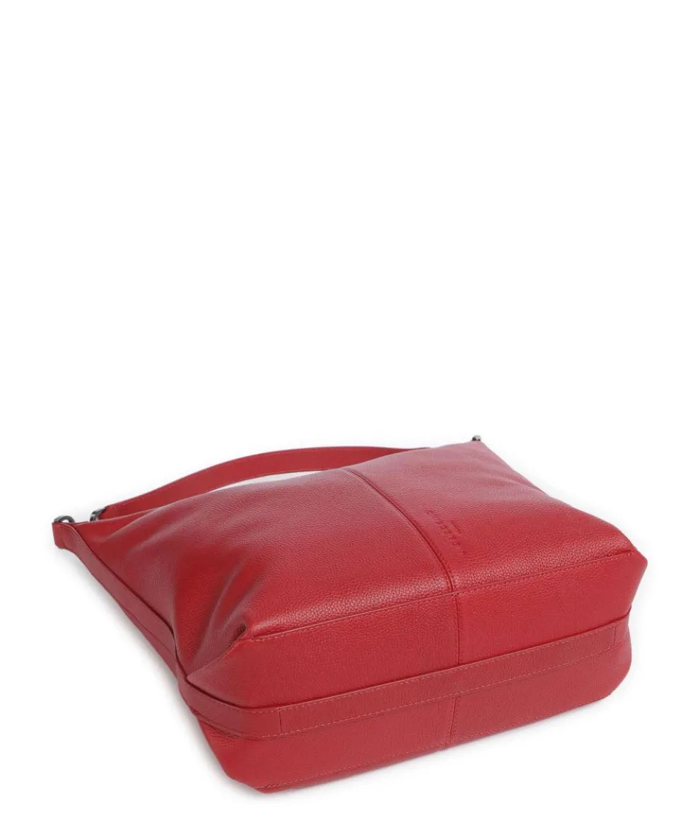 Paris Small Pebble M Beuteltasche genarbtes Rindsleder dunkelrot