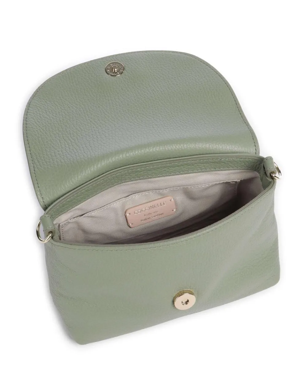 Paulina Umhängetasche Leder graugrün
