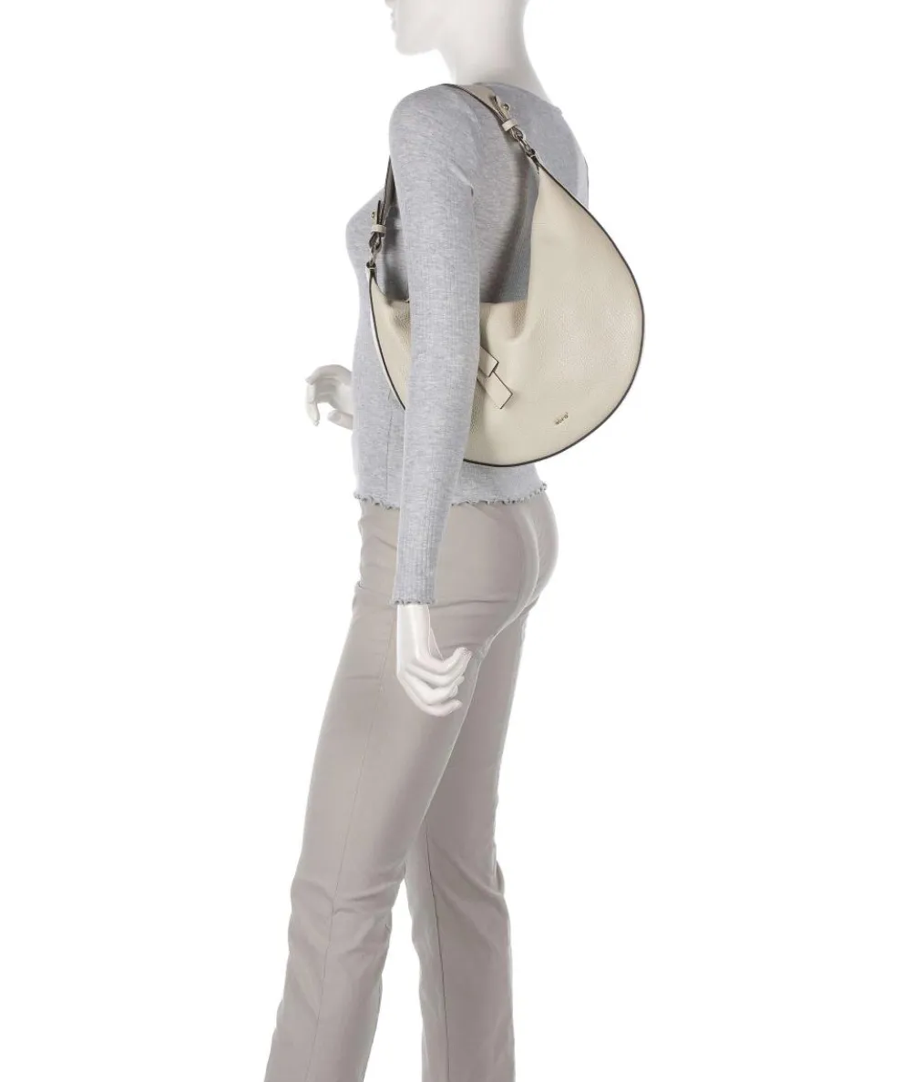 Adria Lulu Beuteltasche genarbtes Rindsleder creme