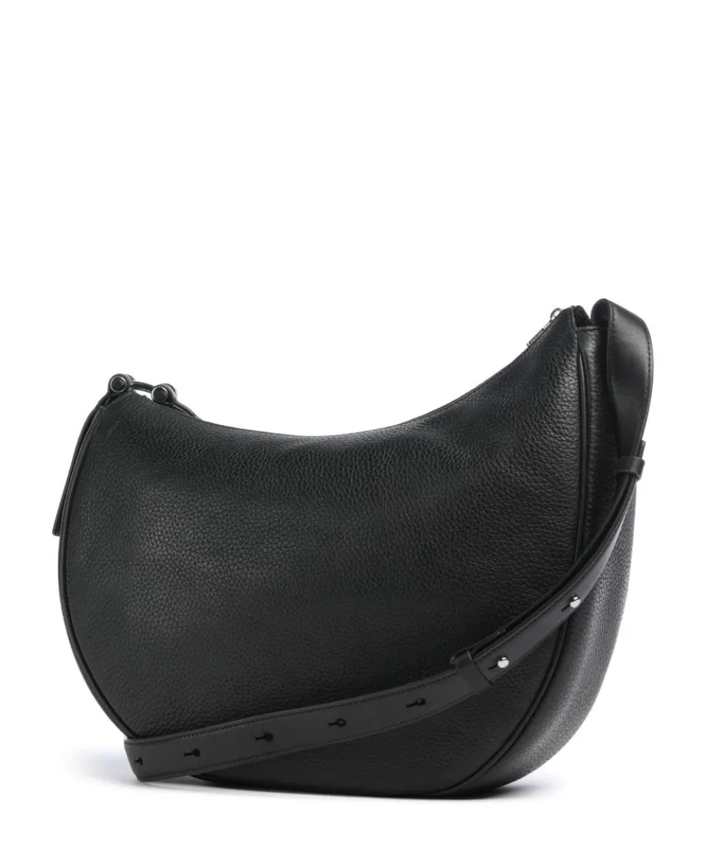 Pemberton Row Schultertasche genarbtes Rindsleder schwarz