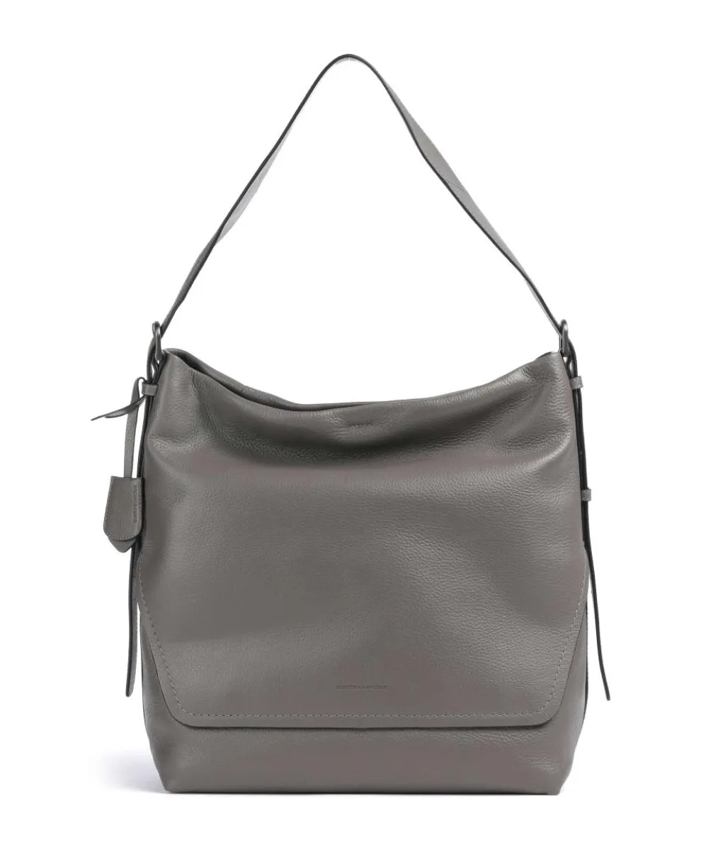 Philocalists Ally Beuteltasche genarbtes Rindsleder grau