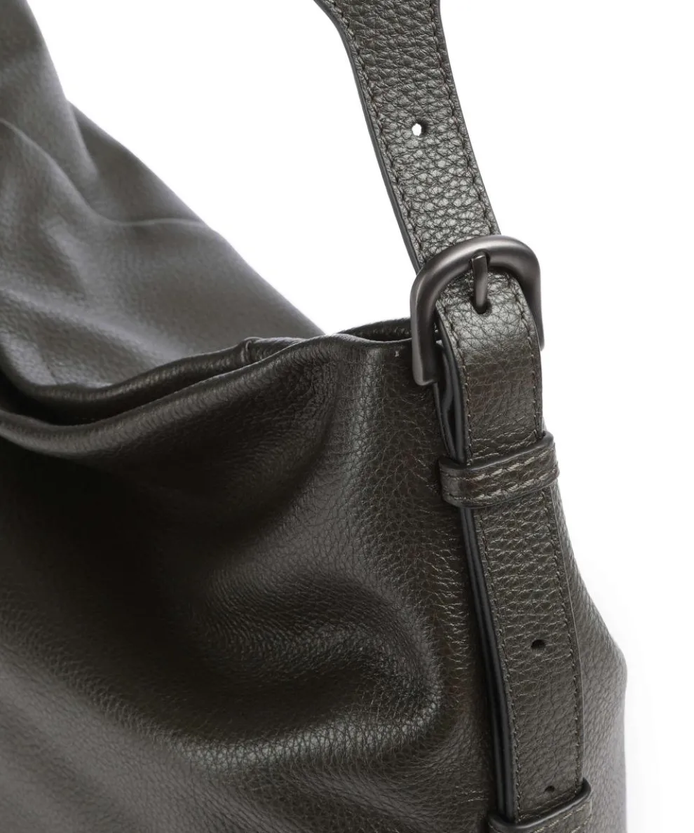 Philocalists Ally Beuteltasche genarbtes Rindsleder khaki