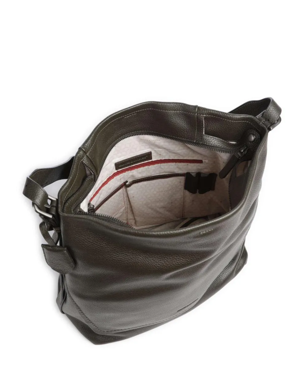 Philocalists Ally Beuteltasche genarbtes Rindsleder khaki