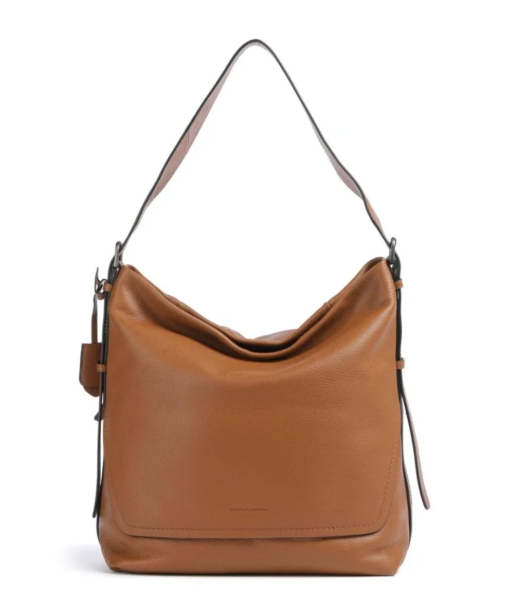 Philocalists Ally Beuteltasche genarbtes Rindsleder tan