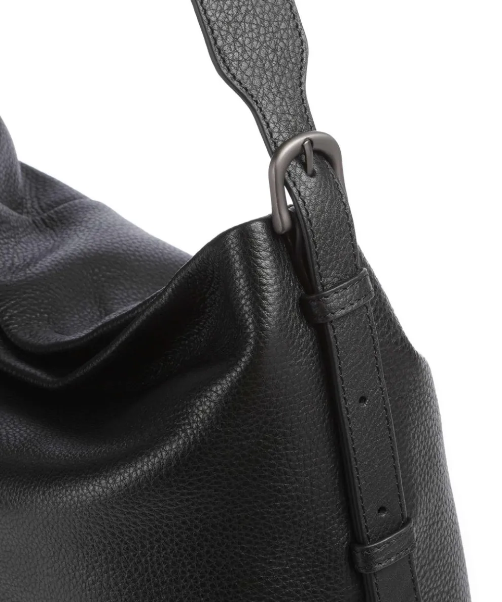 Philocalists Ally Beuteltasche genarbtes Rindsleder schwarz