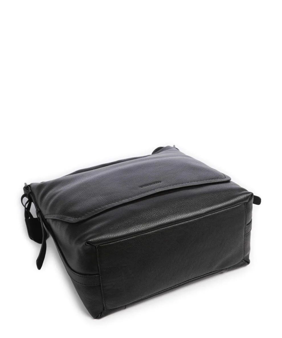 Philocalists Ally Beuteltasche genarbtes Rindsleder schwarz