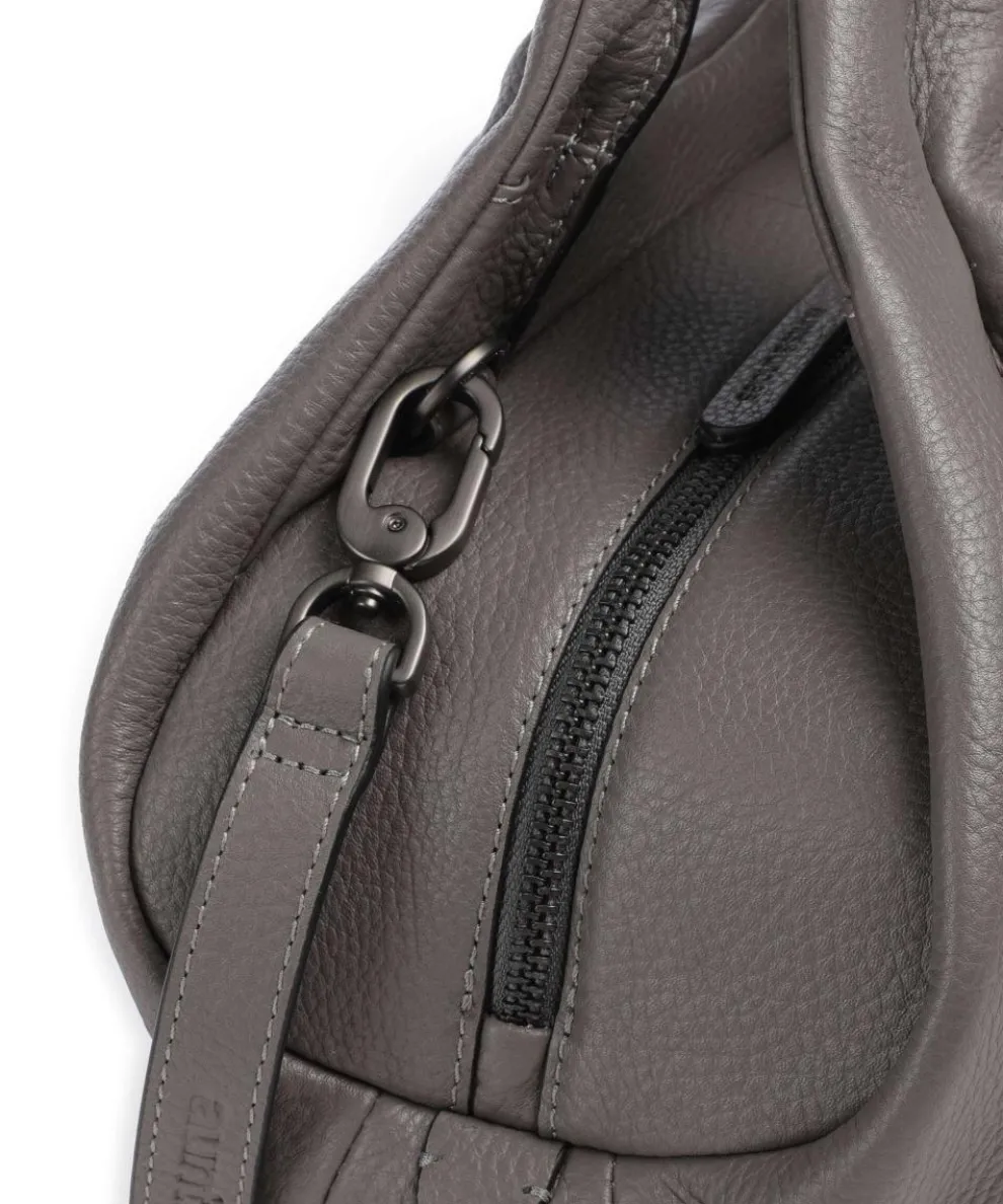 Philocalists Beauty Handtasche fein genarbtes Leder grau