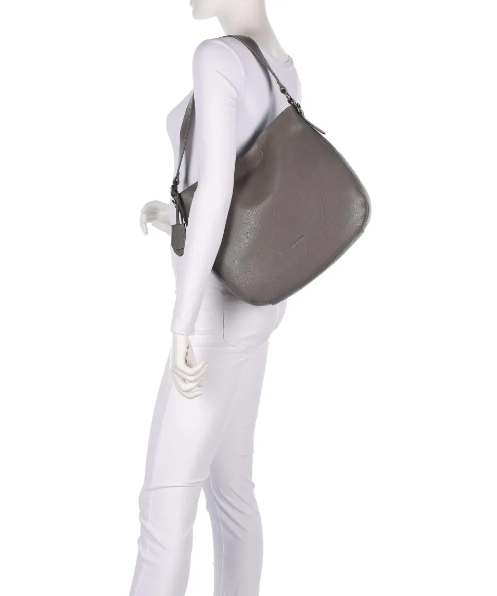 Philocalists Darling Beuteltasche genarbtes Leder grau