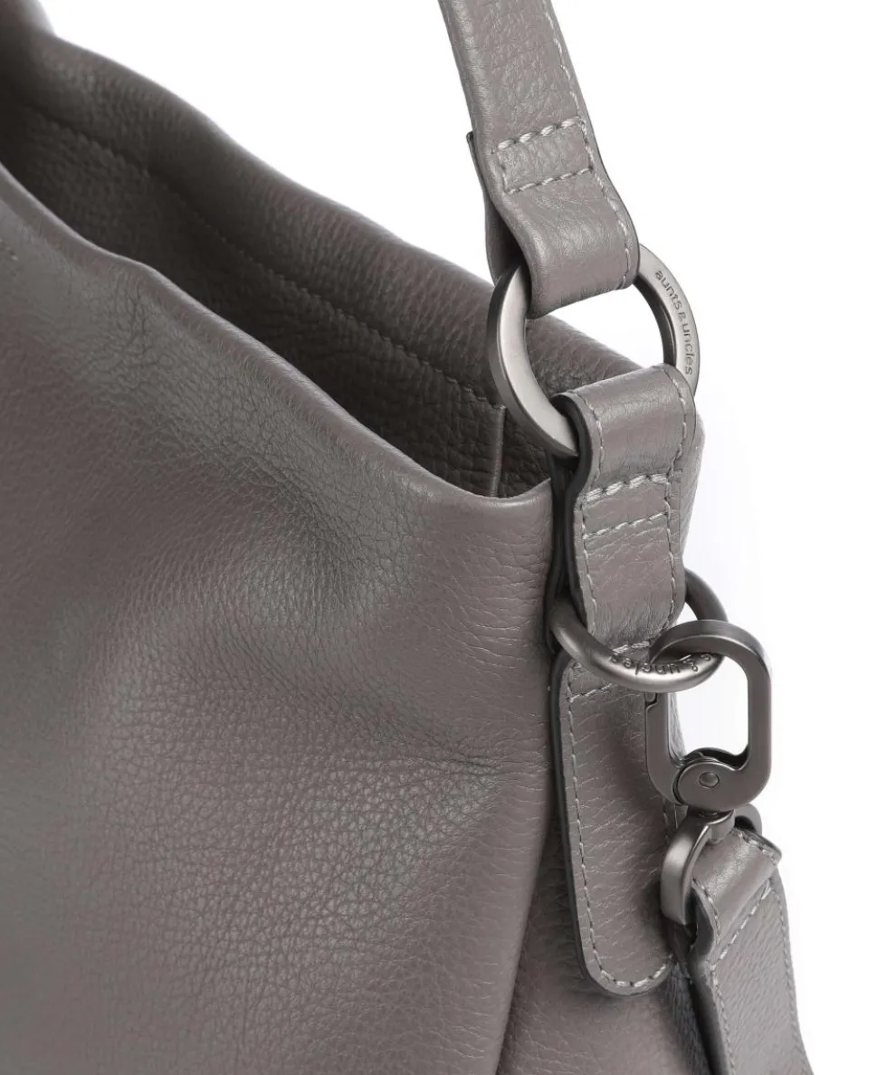 Philocalists Darling Beuteltasche genarbtes Leder grau