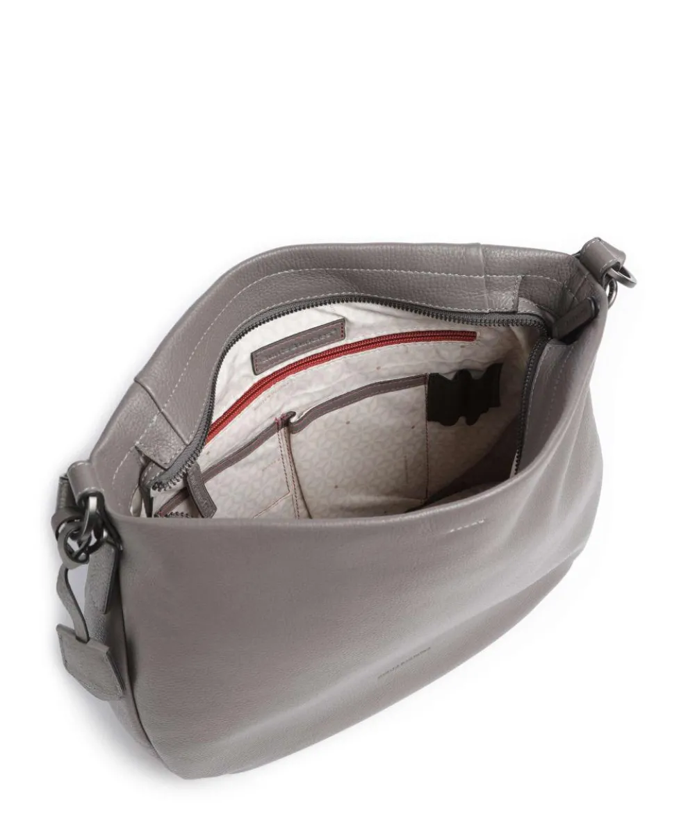 Philocalists Darling Beuteltasche genarbtes Leder grau