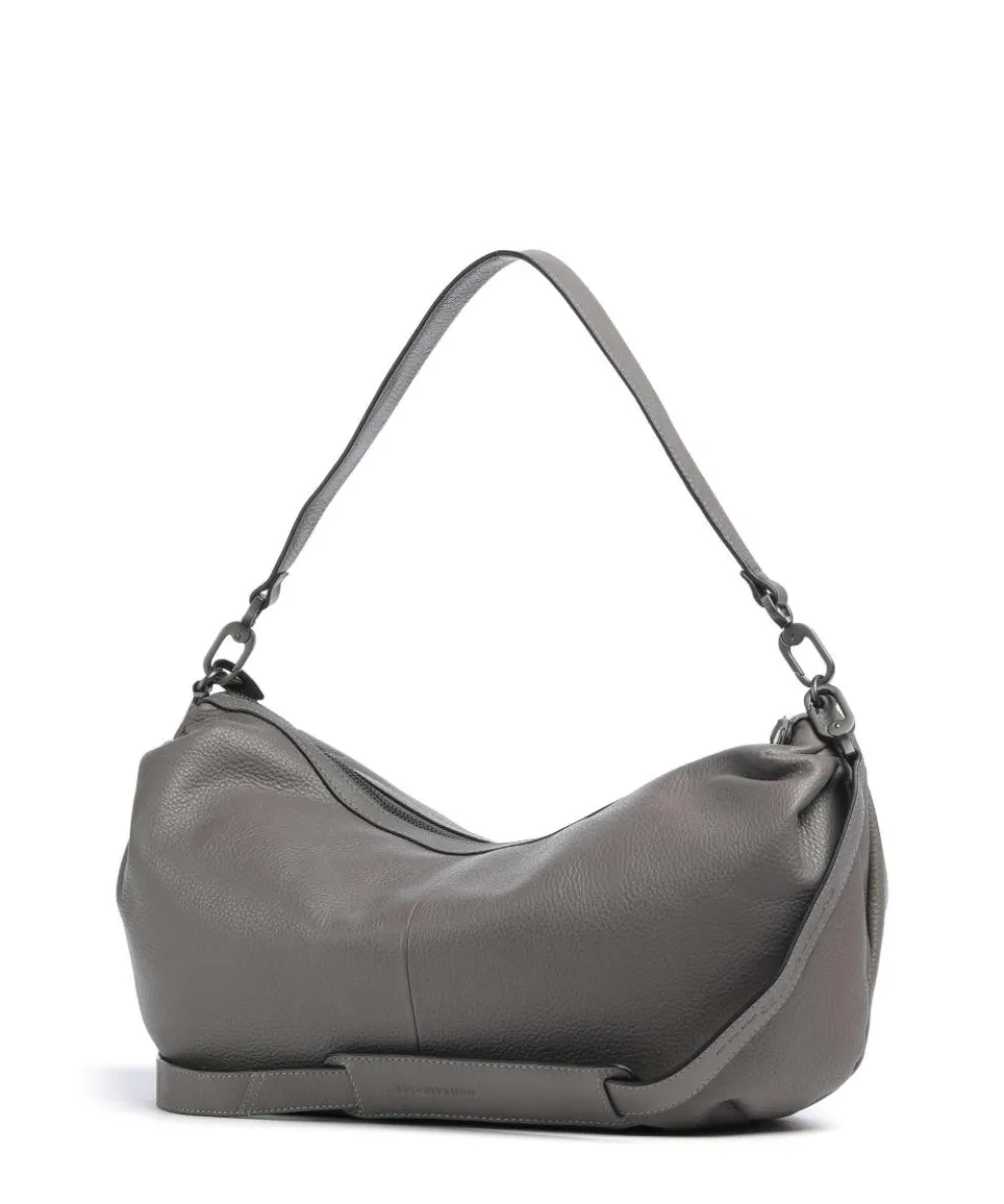 Philocalists Dewdrop Beuteltasche genarbtes Leder grau