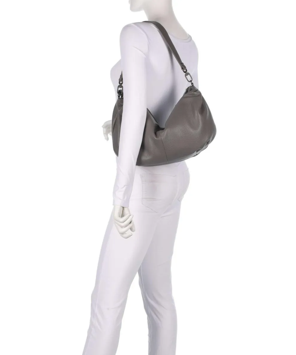 Philocalists Dewdrop Beuteltasche genarbtes Leder grau