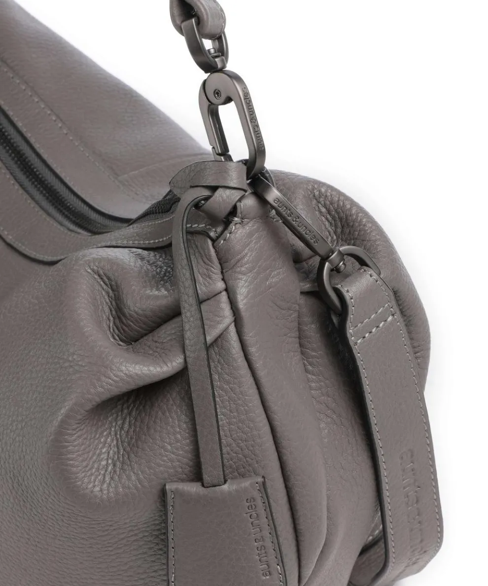 Philocalists Dewdrop Beuteltasche genarbtes Leder grau