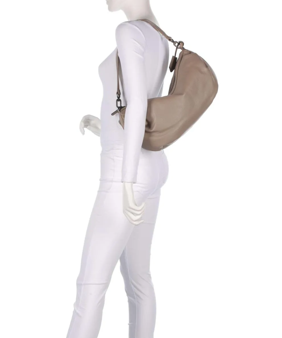 Philocalists Dewdrop Beuteltasche genarbtes Leder taupe