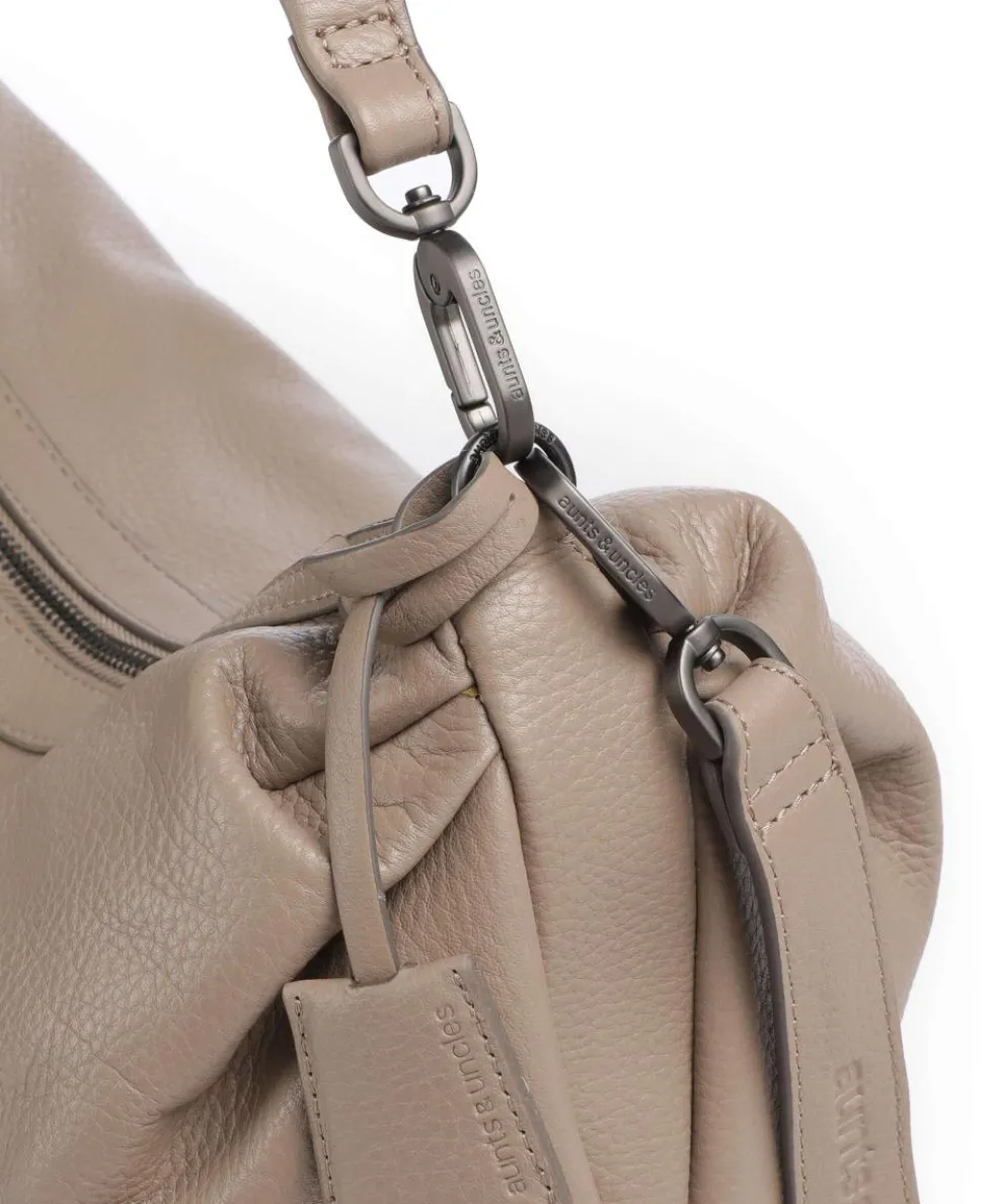 Philocalists Dewdrop Beuteltasche genarbtes Leder taupe