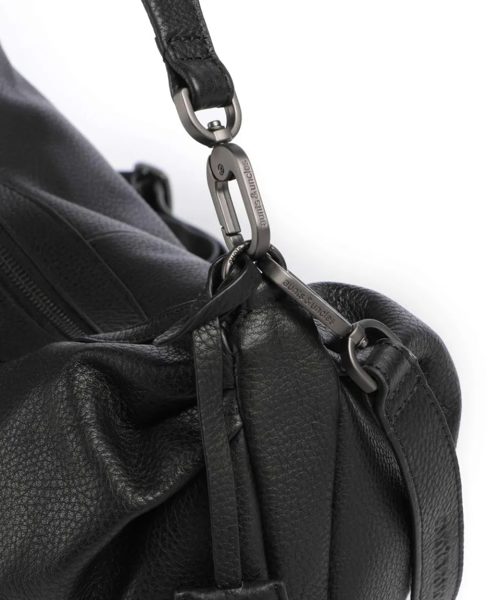 Philocalists Dewdrop Beuteltasche genarbtes Leder schwarz