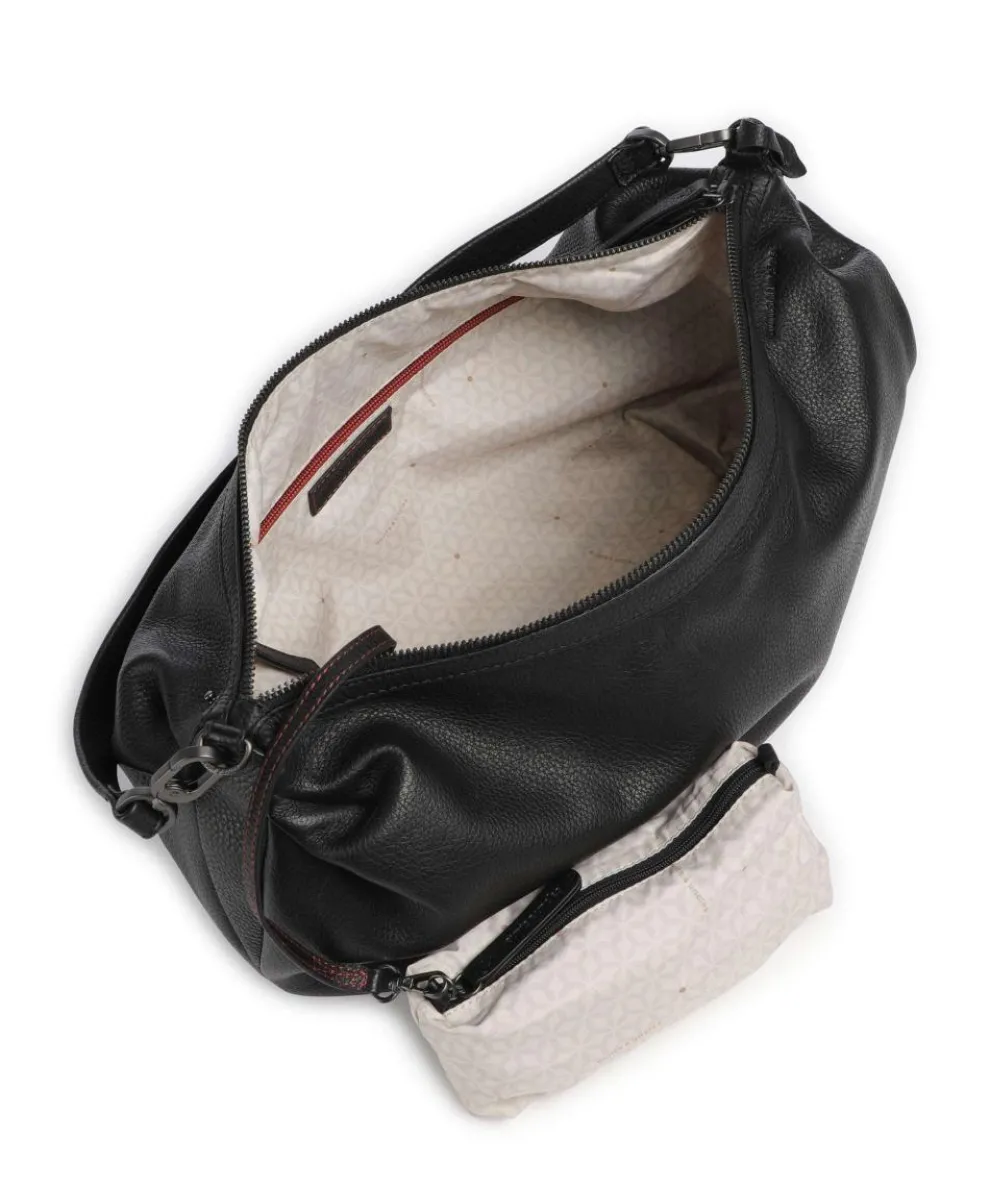 Philocalists Dewdrop Beuteltasche genarbtes Leder schwarz