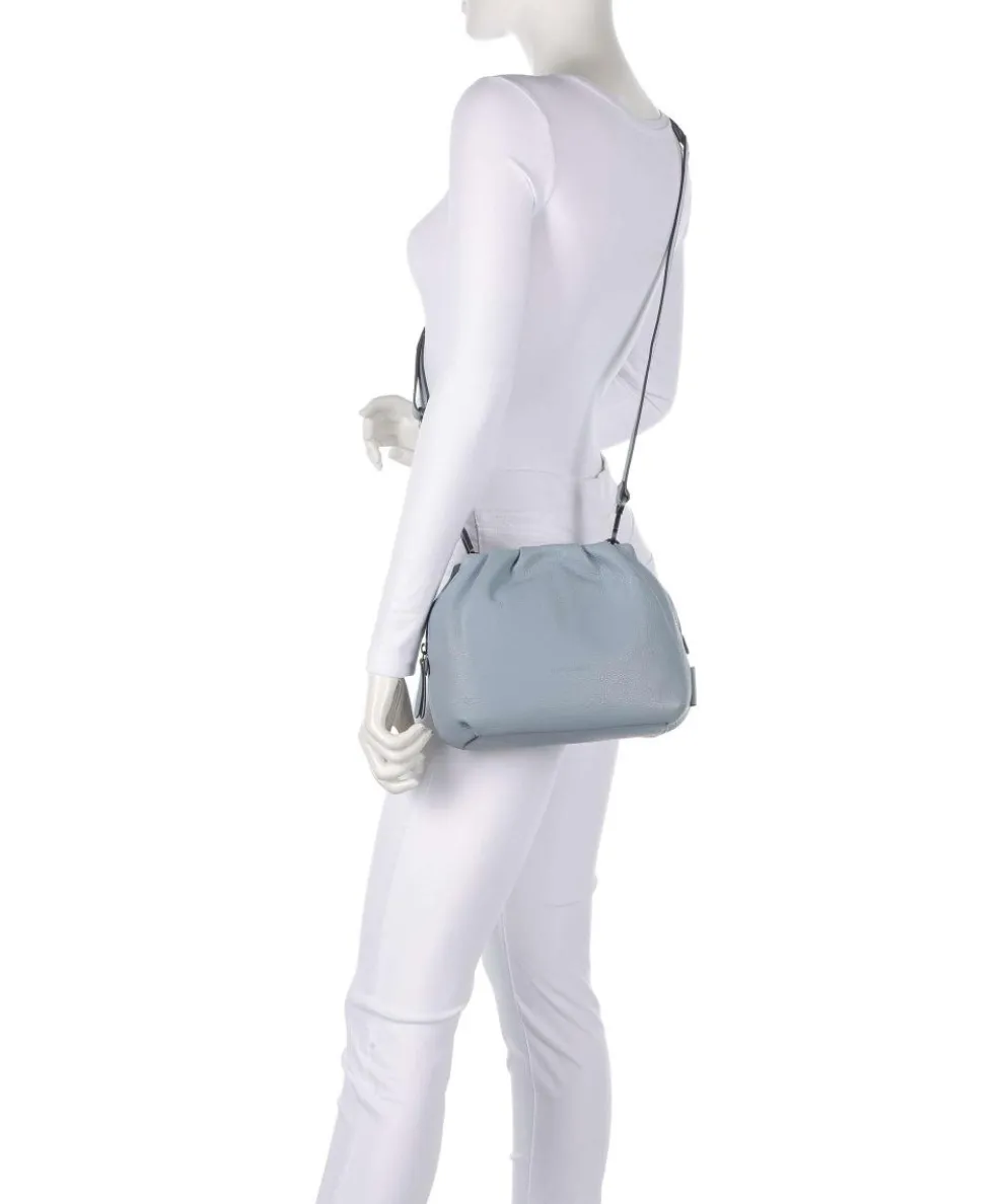 Philocalists Honey Umhängetasche genarbtes Leder hellblau