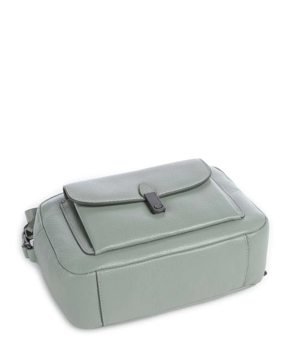 Philocalists Posh Umhängetasche genarbtes Leder graugrün
