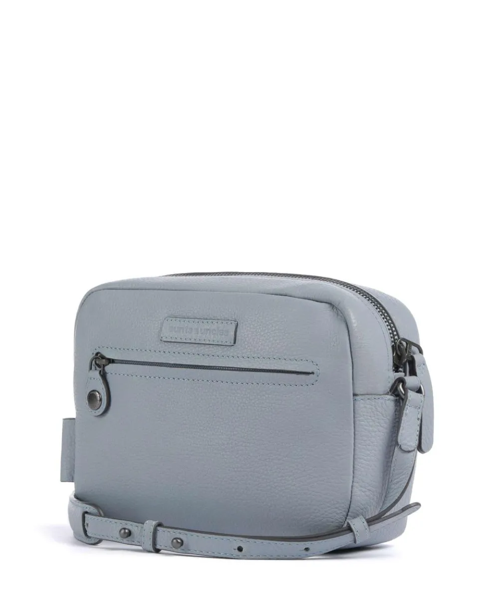 Philocalists Posh Umhängetasche genarbtes Leder hellblau