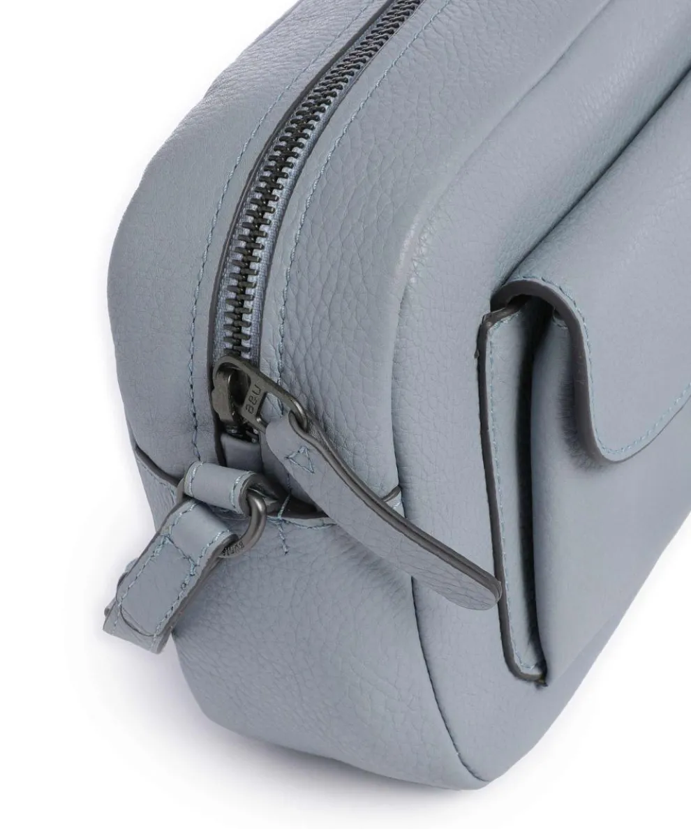 Philocalists Posh Umhängetasche genarbtes Leder hellblau