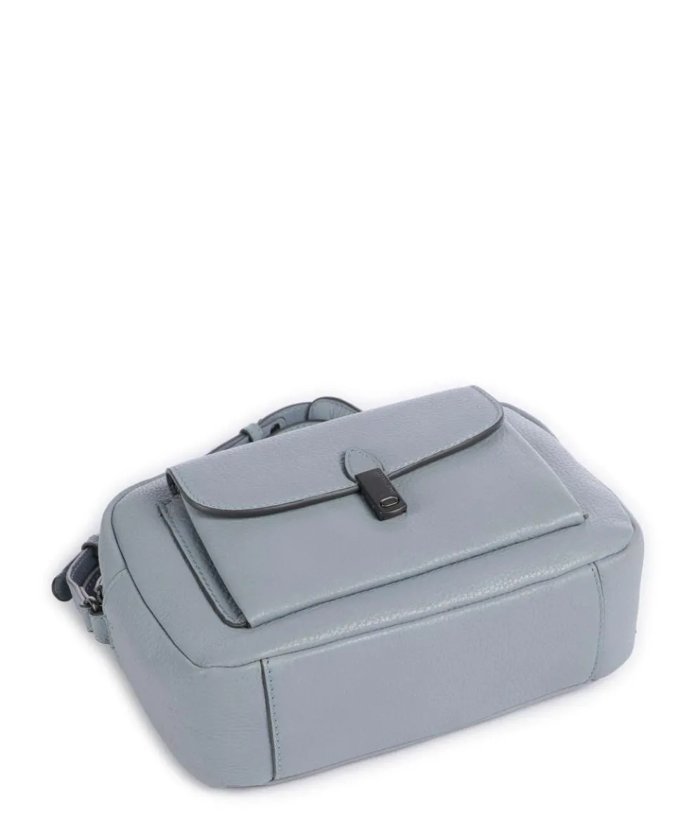 Philocalists Posh Umhängetasche genarbtes Leder hellblau