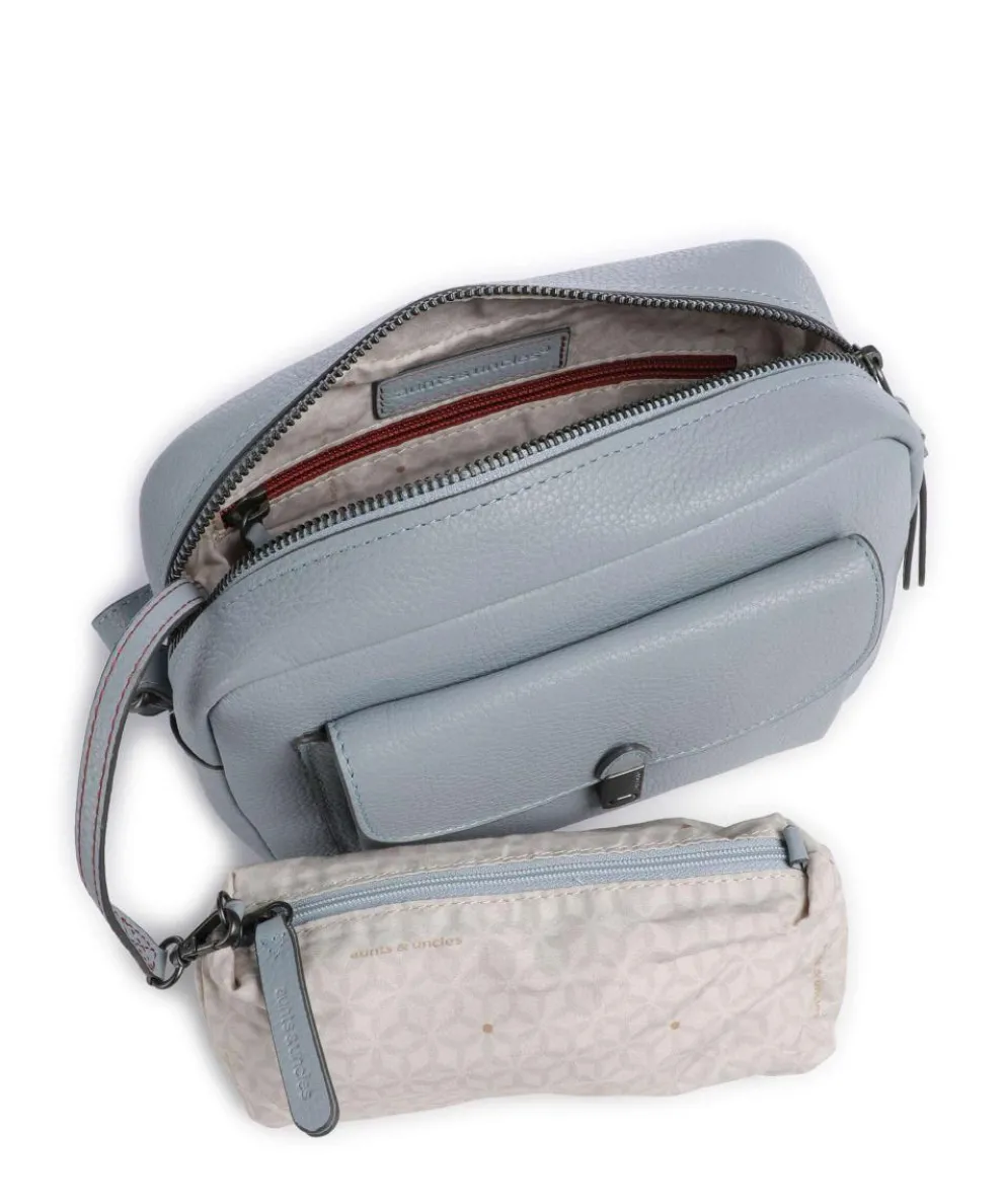 Philocalists Posh Umhängetasche genarbtes Leder hellblau