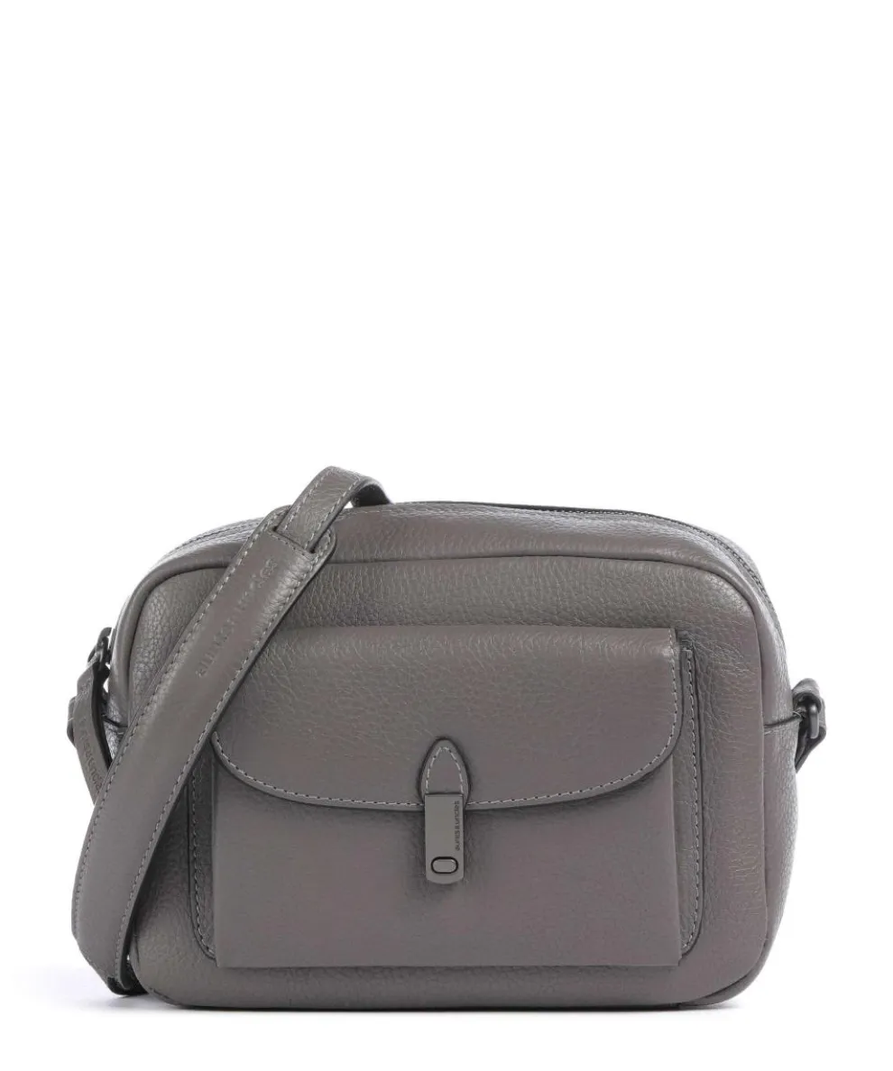 Philocalists Posh Umhängetasche genarbtes Leder dunkelgrau