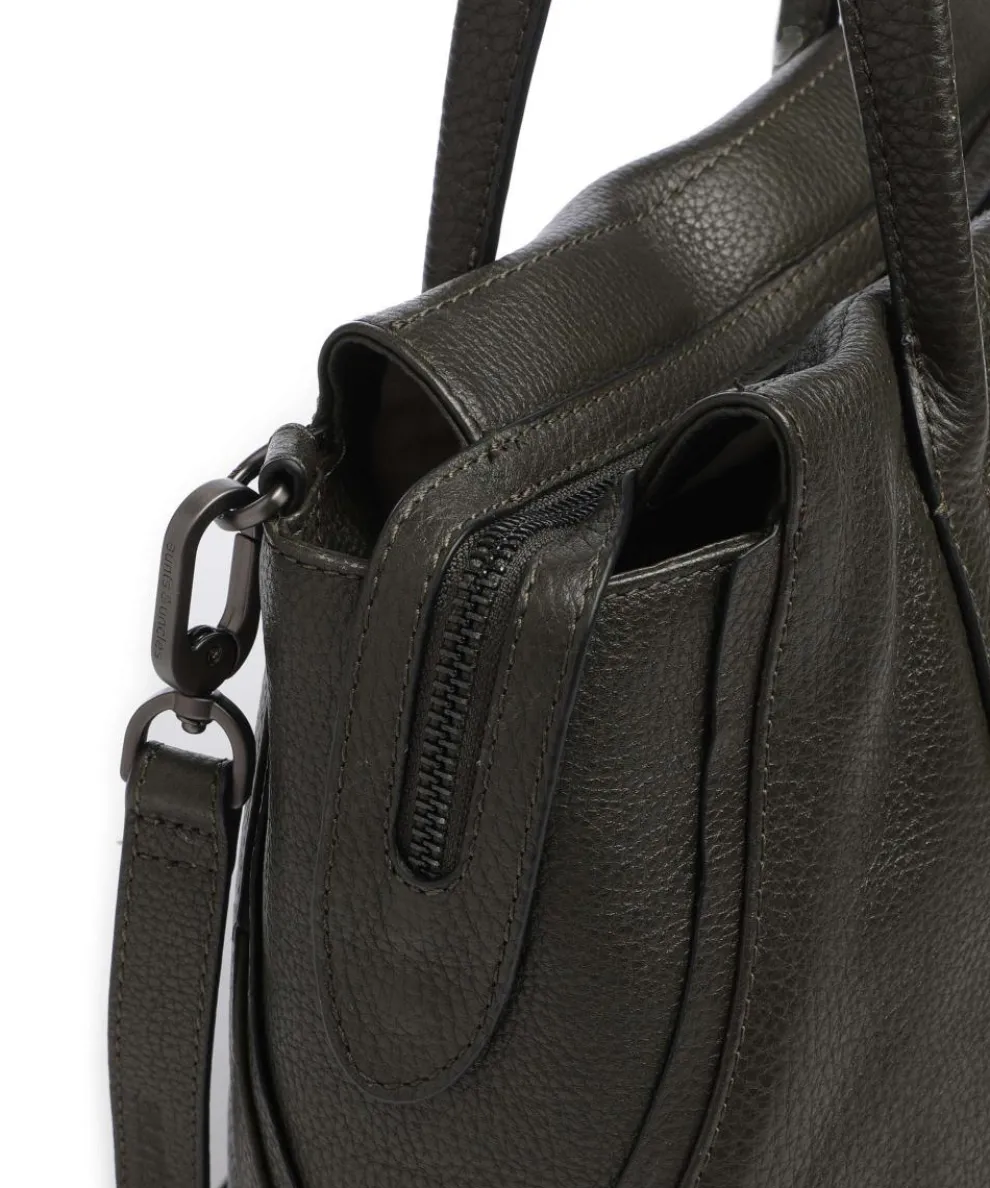 Philocalists Precious Handtasche genarbtes Rindsleder khaki