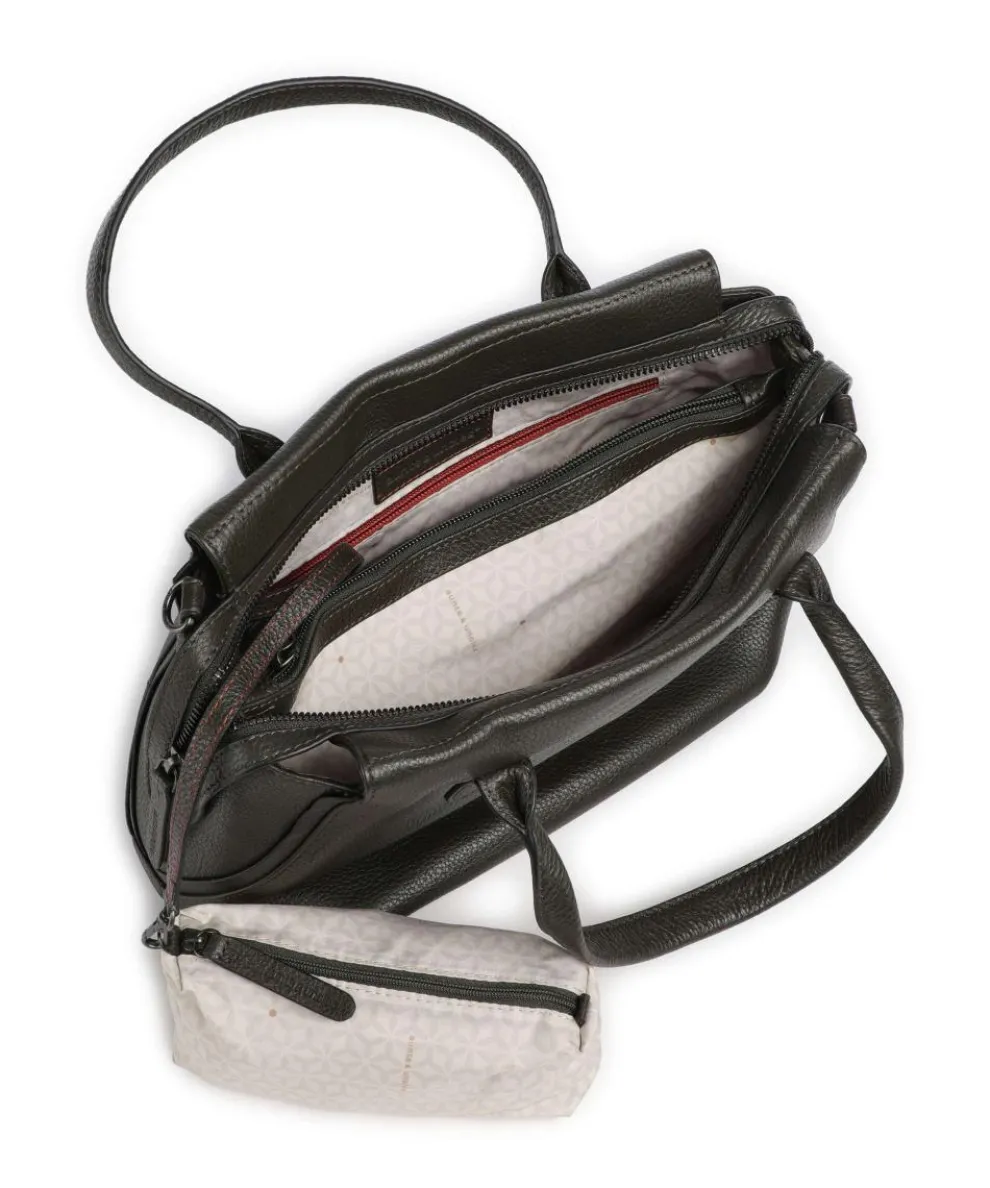 Philocalists Precious Handtasche genarbtes Rindsleder khaki