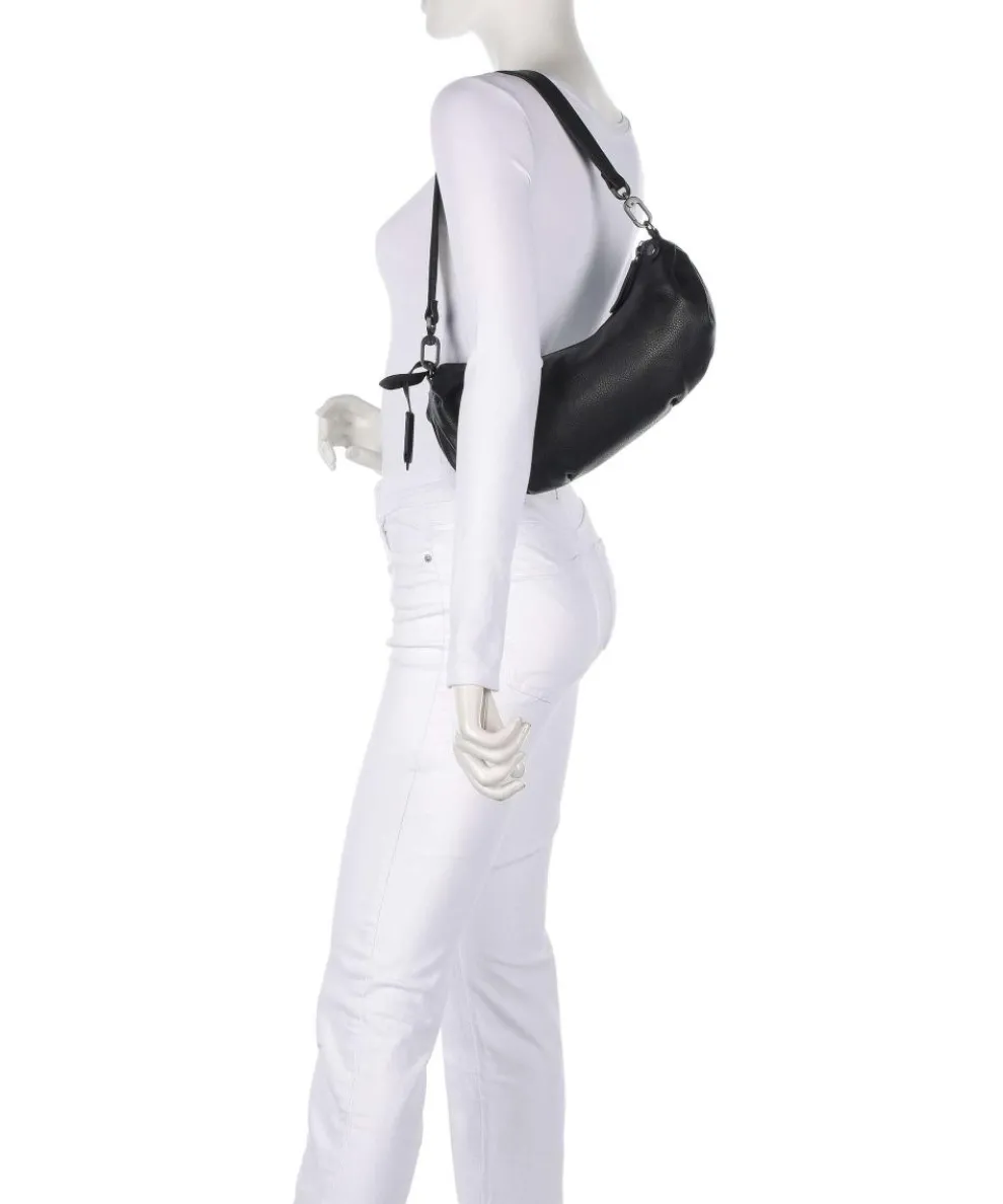 Philocalists Sparkle Beuteltasche genarbtes Leder schwarz