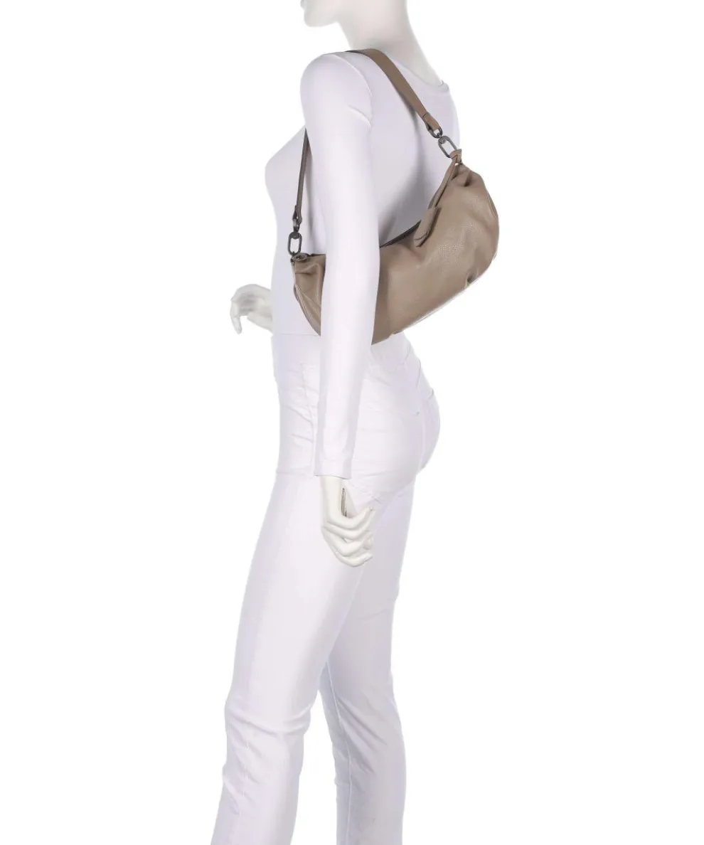 Philocalists Sparkle Beuteltasche genarbtes Leder beige