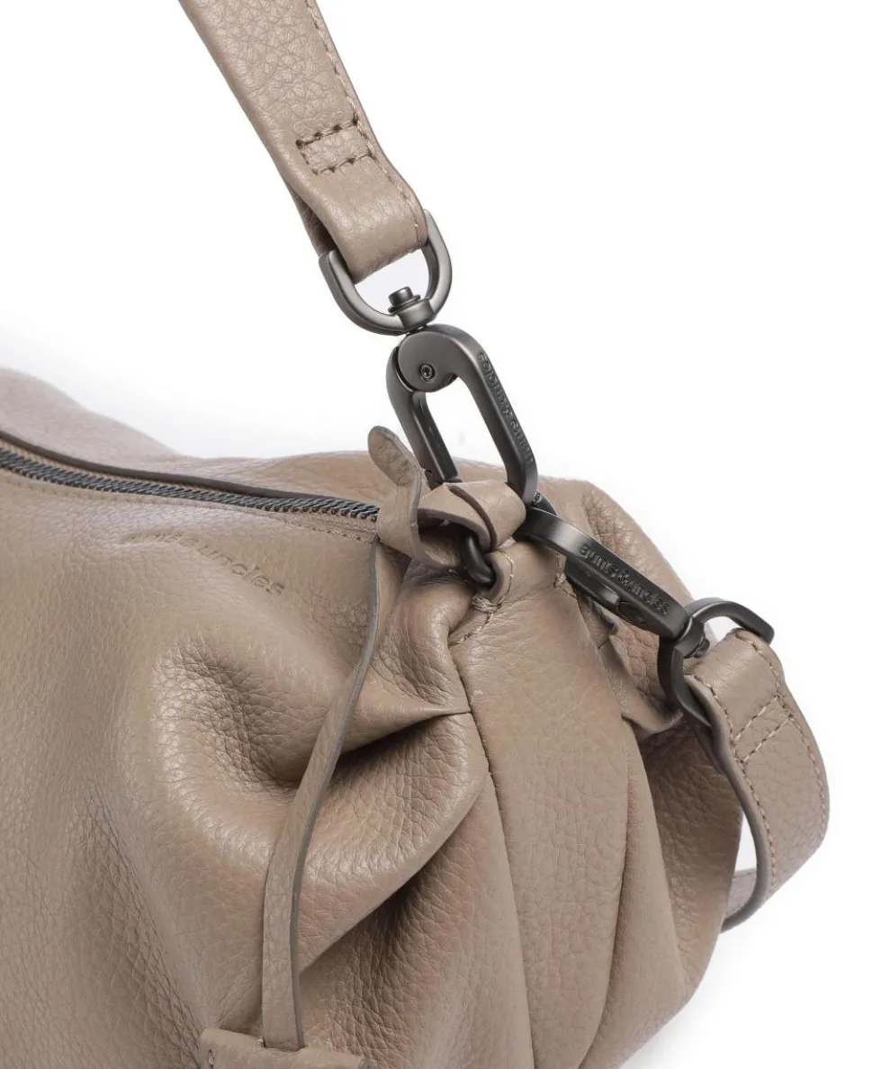 Philocalists Sparkle Beuteltasche genarbtes Leder beige