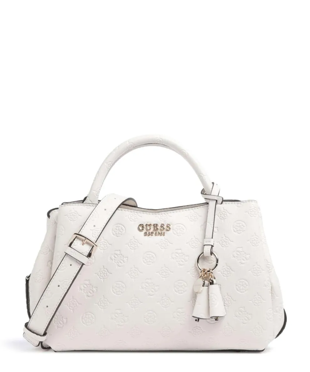 Phoebe Peony Debossed Handtasche Lederimitat creme