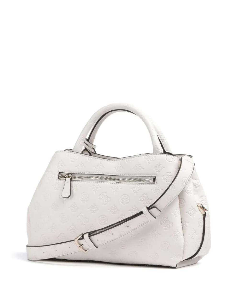 Phoebe Peony Debossed Handtasche Lederimitat creme