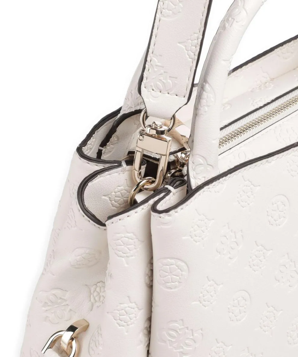 Phoebe Peony Debossed Handtasche Lederimitat creme