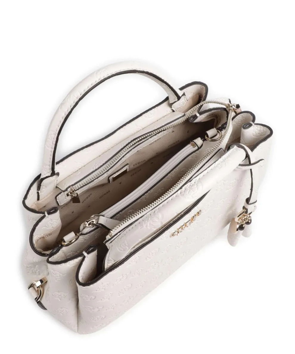 Phoebe Peony Debossed Handtasche Lederimitat creme