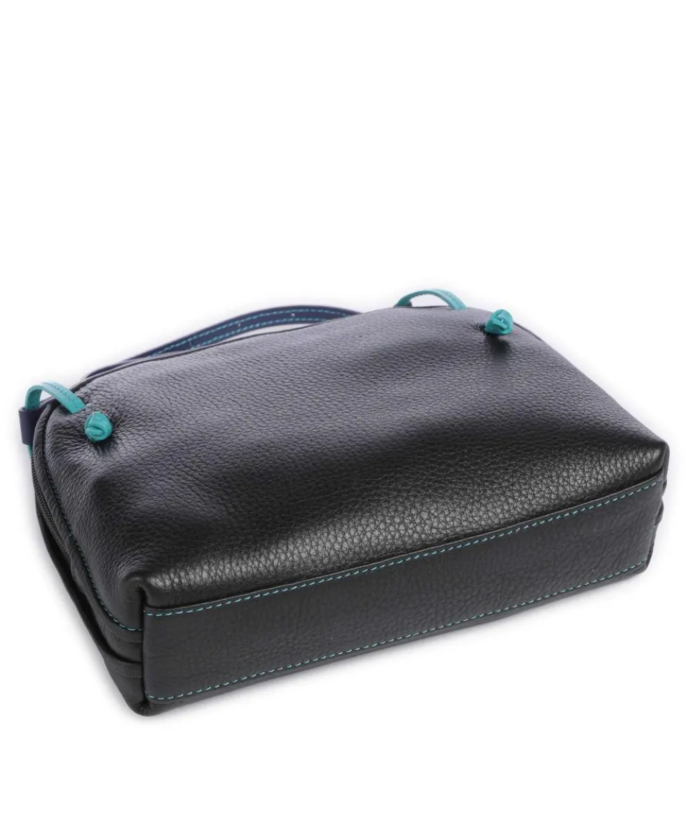 Pienza Umhängetasche genarbtes Leder schwarz