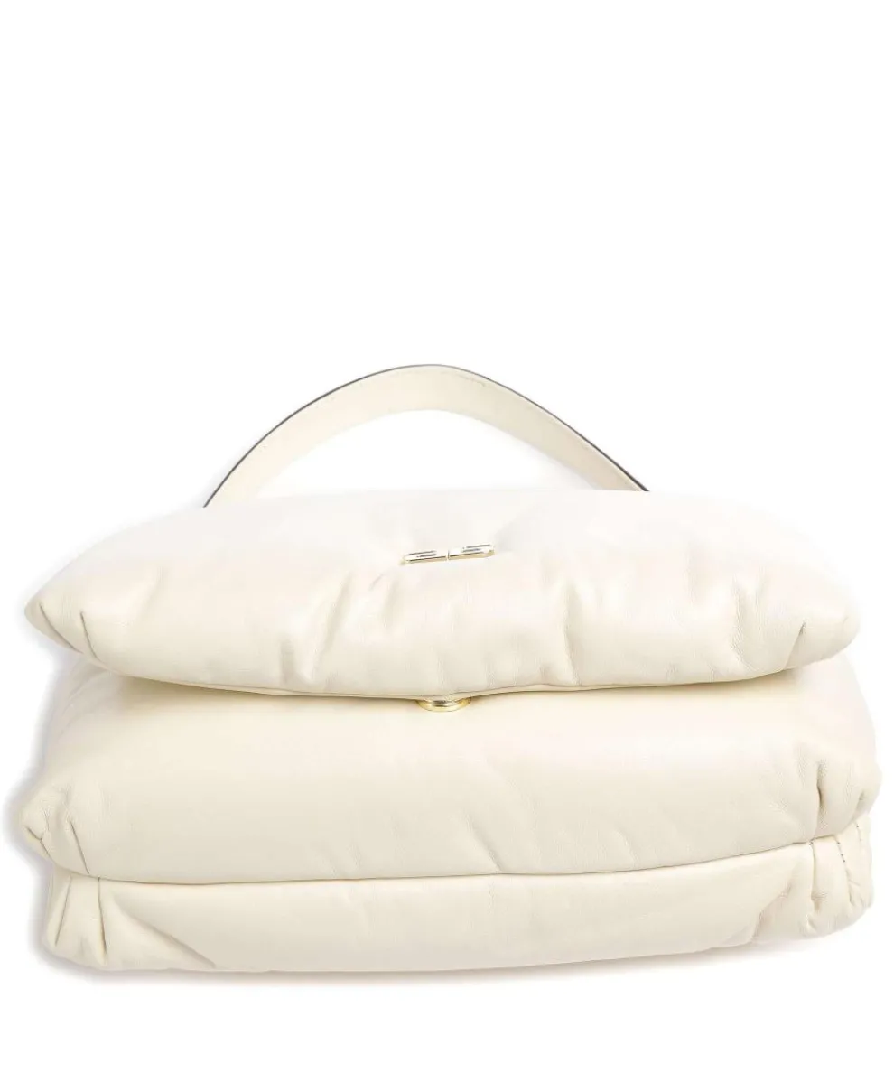 Piuma_Lucido Puffer Schultertasche fein genarbtes Rindsleder elfenbein