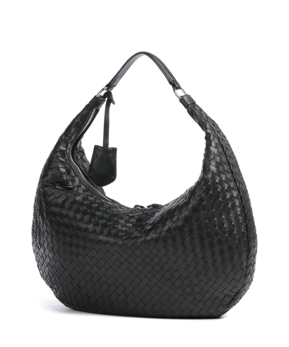 Piuma Nana Beuteltasche Lammleder schwarz