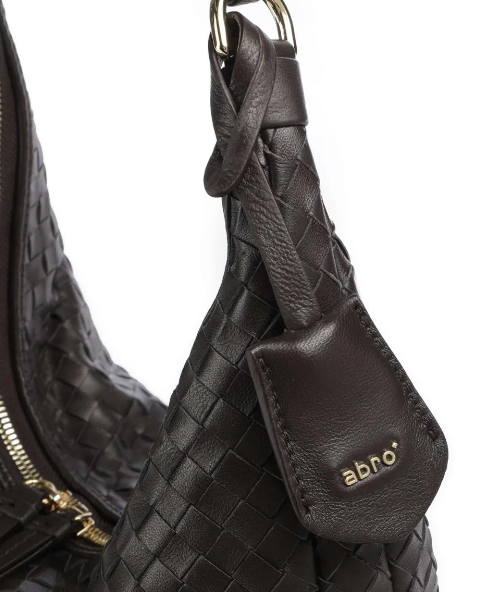 Piuma Nana Small Beuteltasche fein genarbtes Leder dunkelbraun