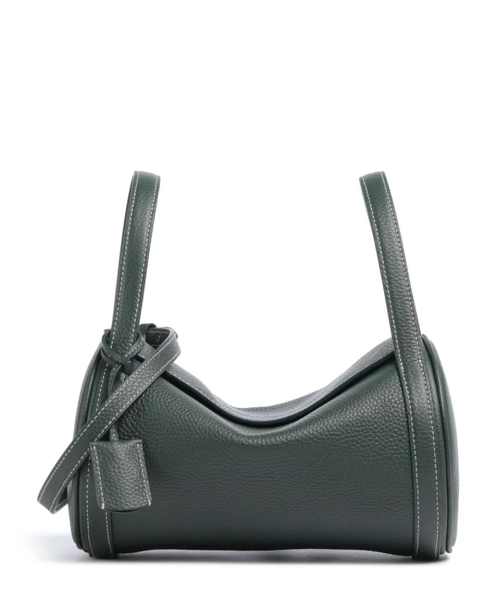 Play Medium Umhängetasche genarbtes Rindsleder dunkelgrün
