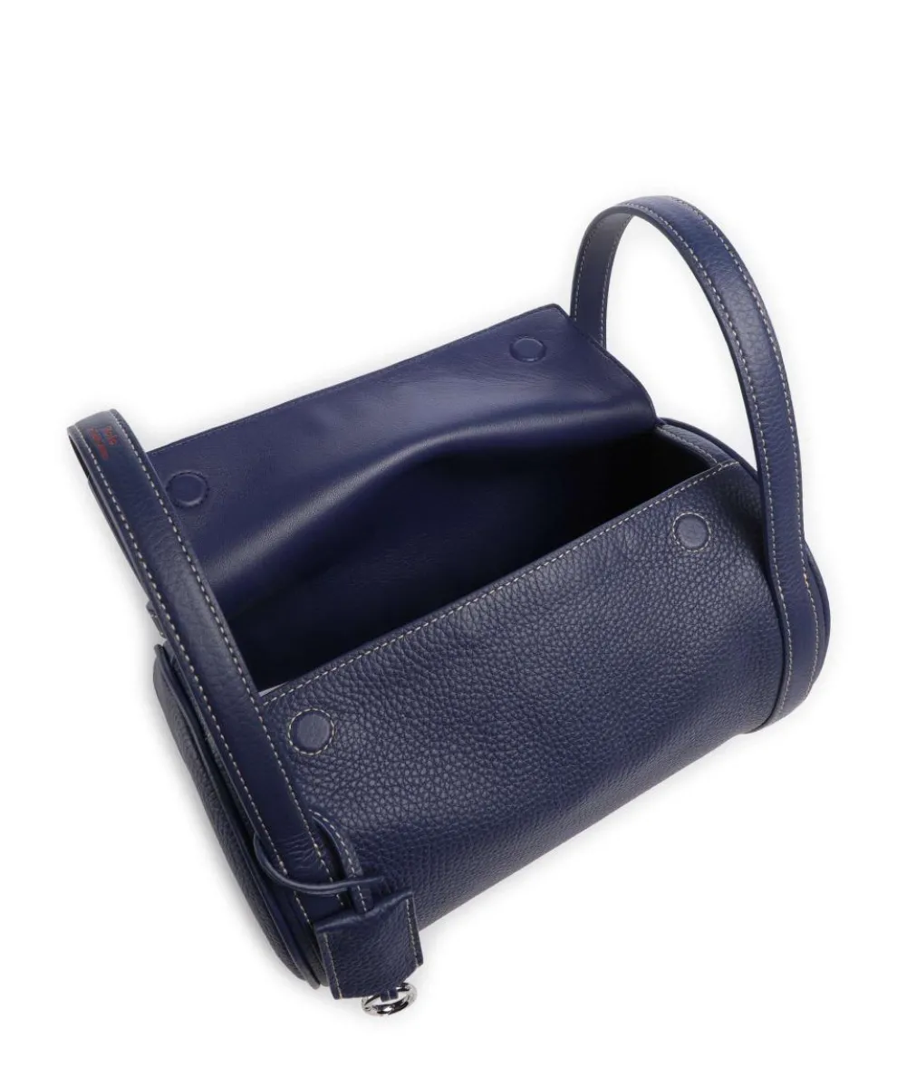 Play Medium Umhängetasche genarbtes Rindsleder dunkelblau